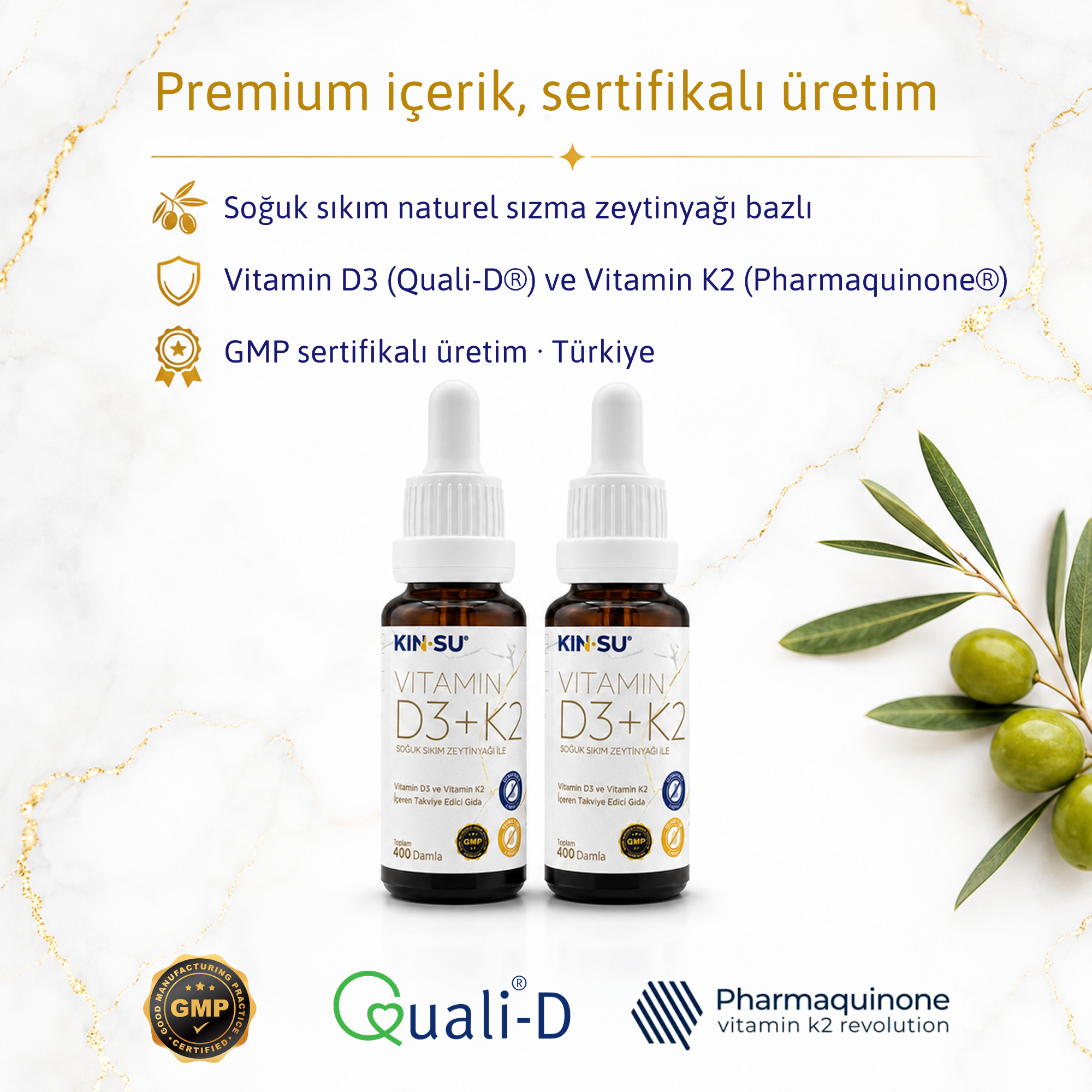 KİN•SU Vitamin D3+K2