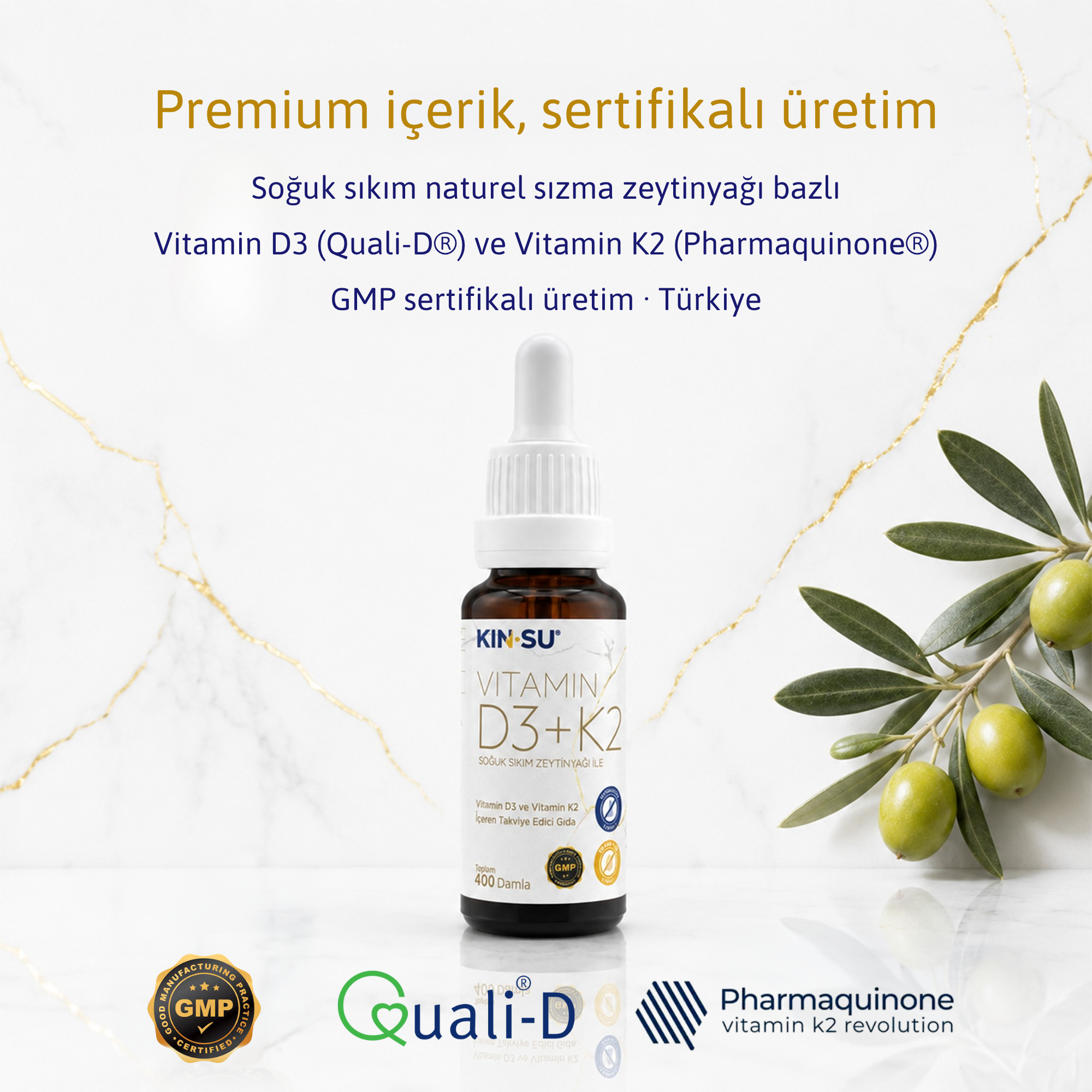 KİN•SU Vitamin D3+K2