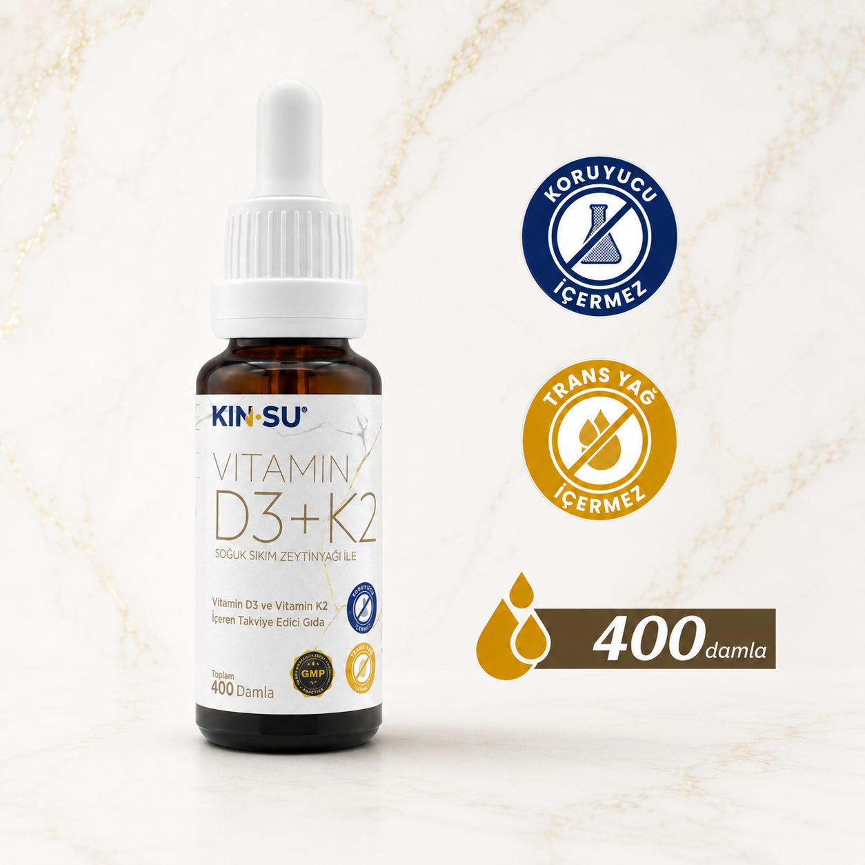 KİN•SU Vitamin D3+K2